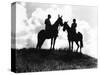 Silhouette of Horses and Riders-Philip Gendreau-Stretched Canvas