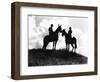 Silhouette of Horses and Riders-Philip Gendreau-Framed Photographic Print