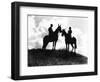 Silhouette of Horses and Riders-Philip Gendreau-Framed Photographic Print