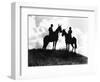 Silhouette of Horses and Riders-Philip Gendreau-Framed Photographic Print