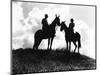 Silhouette of Horses and Riders-Philip Gendreau-Mounted Photographic Print