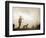 Silhouette of Hunter with Bird Dog under Clouds-Philip Gendreau-Framed Photographic Print