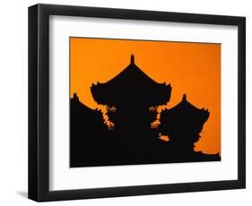 Silhouette of Japanese Temple-Charles O'Rear-Framed Photographic Print