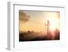 Silhouette of Jesus in the Sunlight-1971yes-Framed Premium Photographic Print