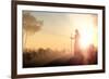 Silhouette of Jesus in the Sunlight-1971yes-Framed Photographic Print