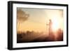 Silhouette of Jesus in the Sunlight-1971yes-Framed Photographic Print