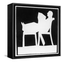 Silhouette of John Keats, Poet-null-Framed Stretched Canvas