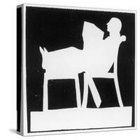 Silhouette of John Keats, Poet-null-Stretched Canvas