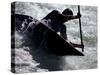 Silhouette of Kayaker in Action, Sydney, Austrailia-Chris Cole-Stretched Canvas