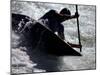 Silhouette of Kayaker in Action, Sydney, Austrailia-Chris Cole-Mounted Photographic Print