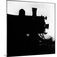 Silhouette of Last of the Steam Locomotives of Norfolk Western Railroad-Walker Evans-Mounted Photographic Print