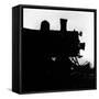 Silhouette of Last of the Steam Locomotives of Norfolk Western Railroad-Walker Evans-Framed Stretched Canvas