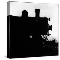 Silhouette of Last of the Steam Locomotives of Norfolk Western Railroad-Walker Evans-Stretched Canvas