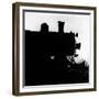 Silhouette of Last of the Steam Locomotives of Norfolk Western Railroad-Walker Evans-Framed Photographic Print