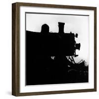 Silhouette of Last of the Steam Locomotives of Norfolk Western Railroad-Walker Evans-Framed Photographic Print