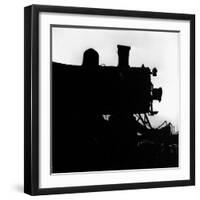 Silhouette of Last of the Steam Locomotives of Norfolk Western Railroad-Walker Evans-Framed Photographic Print