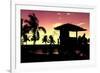 Silhouette of Life Guard Station at Sunset - Miami-Philippe Hugonnard-Framed Photographic Print