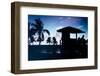 Silhouette of Life Guard Station at Sunset - Miami-Philippe Hugonnard-Framed Photographic Print