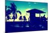 Silhouette of Life Guard Station at Sunset - Miami-Philippe Hugonnard-Mounted Photographic Print