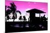 Silhouette of Life Guard Station at Sunset - Miami-Philippe Hugonnard-Mounted Photographic Print