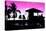 Silhouette of Life Guard Station at Sunset - Miami-Philippe Hugonnard-Stretched Canvas