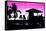 Silhouette of Life Guard Station at Sunset - Miami-Philippe Hugonnard-Framed Stretched Canvas