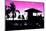 Silhouette of Life Guard Station at Sunset - Miami-Philippe Hugonnard-Mounted Photographic Print