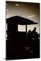 Silhouette of Life Guard Station at Sunset - Miami-Philippe Hugonnard-Mounted Photographic Print