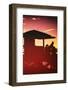 Silhouette of Life Guard Station at Sunset - Miami-Philippe Hugonnard-Framed Photographic Print