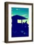 Silhouette of Life Guard Station at Sunset - Miami-Philippe Hugonnard-Framed Photographic Print