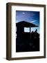 Silhouette of Life Guard Station at Sunset - Miami-Philippe Hugonnard-Framed Photographic Print