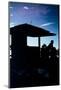 Silhouette of Life Guard Station at Sunset - Miami-Philippe Hugonnard-Mounted Photographic Print