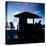 Silhouette of Life Guard Station at Sunset - Miami-Philippe Hugonnard-Stretched Canvas