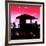 Silhouette of Life Guard Station at Sunset - Miami-Philippe Hugonnard-Framed Premium Photographic Print