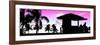 Silhouette of Life Guard Station at Sunset - Miami-Philippe Hugonnard-Framed Photographic Print