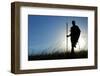 Silhouette of Maasai Warrior, Ngorongoro Crater, Tanzania-Paul Joynson Hicks-Framed Photographic Print