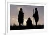 Silhouette of Maasai Warriors, Ngorongoro Crater, Tanzania-Paul Joynson Hicks-Framed Photographic Print