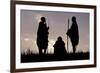 Silhouette of Maasai Warriors, Ngorongoro Crater, Tanzania-Paul Joynson Hicks-Framed Photographic Print