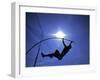 Silhouette of Male Pole Vaulter-Steven Sutton-Framed Premium Photographic Print