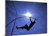 Silhouette of Male Pole Vaulter-Steven Sutton-Mounted Premium Photographic Print