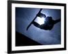 Silhouette of Male Snowboarder Flying over the Vert, Salt Lake City, Utah, USA-Chris Trotman-Framed Photographic Print