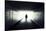 Silhouette Of Man Walking In Tunnel. Light At End Of Tunnel-Gladkov-Stretched Canvas