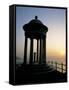 Silhouette of Marble Mirador at Sunset, Son Marroig, Near Deya, Balearic Islands-Ruth Tomlinson-Framed Stretched Canvas