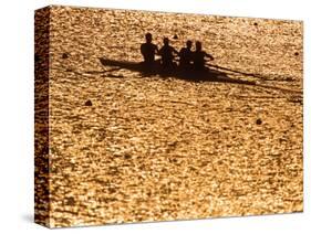 Silhouette of Men's Fours Rowing Team in Action, Atlanta, Georgia, USA-null-Stretched Canvas