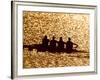 Silhouette of Men's Fours Rowing Team in Action, Atlanta, Georgia, USA-null-Framed Photographic Print