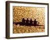 Silhouette of Men's Fours Rowing Team in Action, Atlanta, Georgia, USA-null-Framed Photographic Print