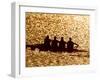 Silhouette of Men's Fours Rowing Team in Action, Atlanta, Georgia, USA-null-Framed Photographic Print