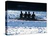 Silhouette of Men's Fours Rowing Team in Action, USA-null-Stretched Canvas