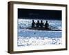 Silhouette of Men's Fours Rowing Team in Action, USA-null-Framed Premium Photographic Print
