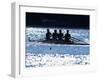 Silhouette of Men's Fours Rowing Team in Action, USA-null-Framed Premium Photographic Print